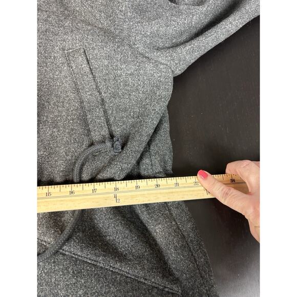 Madewell Vancouver Parka Coat Dark Grey Size XL Wool Blend Faux Fur Hood Pockets - Picture 10 of 16